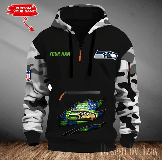 Seattle Seahawks Camouflage Hooded Sweatshirt HA92