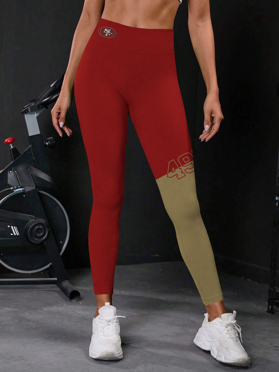 San Francisco 49ers High Waist Push Up Printed Leggings (2)