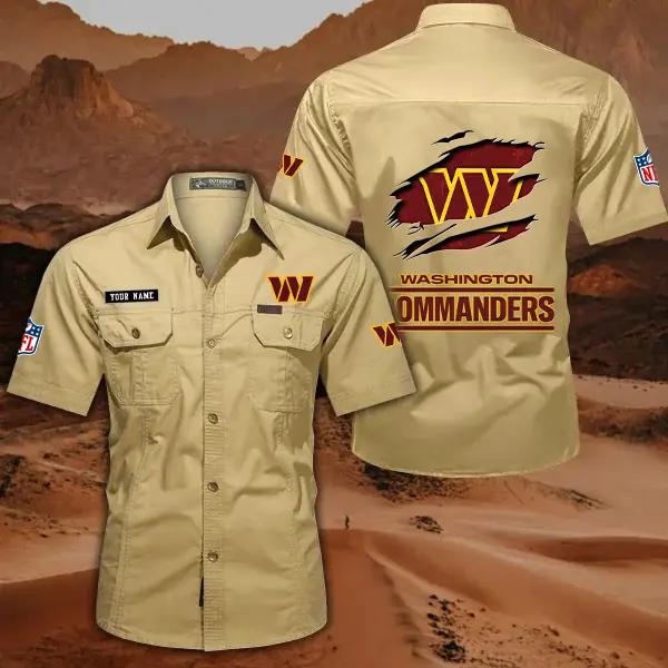 Washington Commanders Men’s Short Sleeve Cargo Shirts New 2025 AZBT2DCGS000031