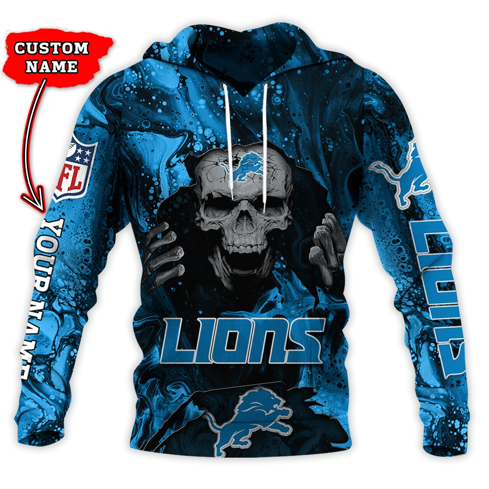 Detroit Lions Personalized Hoodie and Joggers AZCHD985