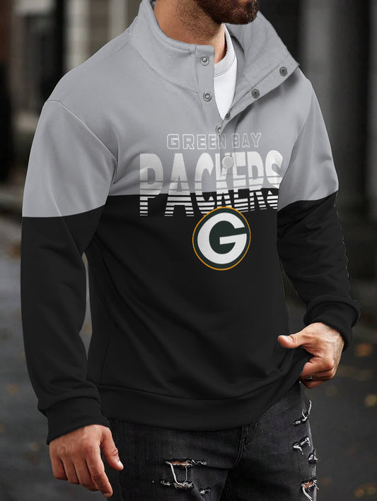 Green Bay Packers Casual Colorful Stand Collar Sweatshirt AZBTSCSW000433