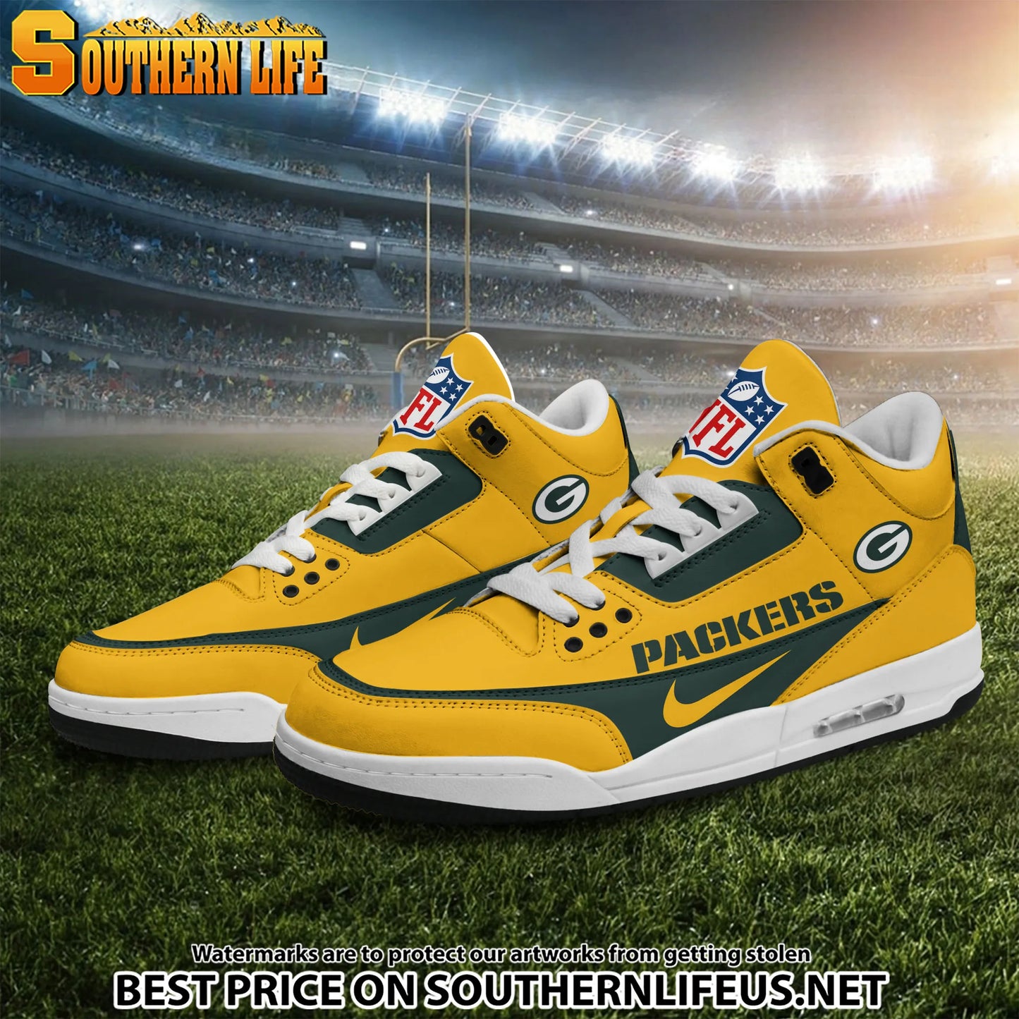 Green Bay Packers JD3 New Sport Football Sneakers AZBTAJ3000276