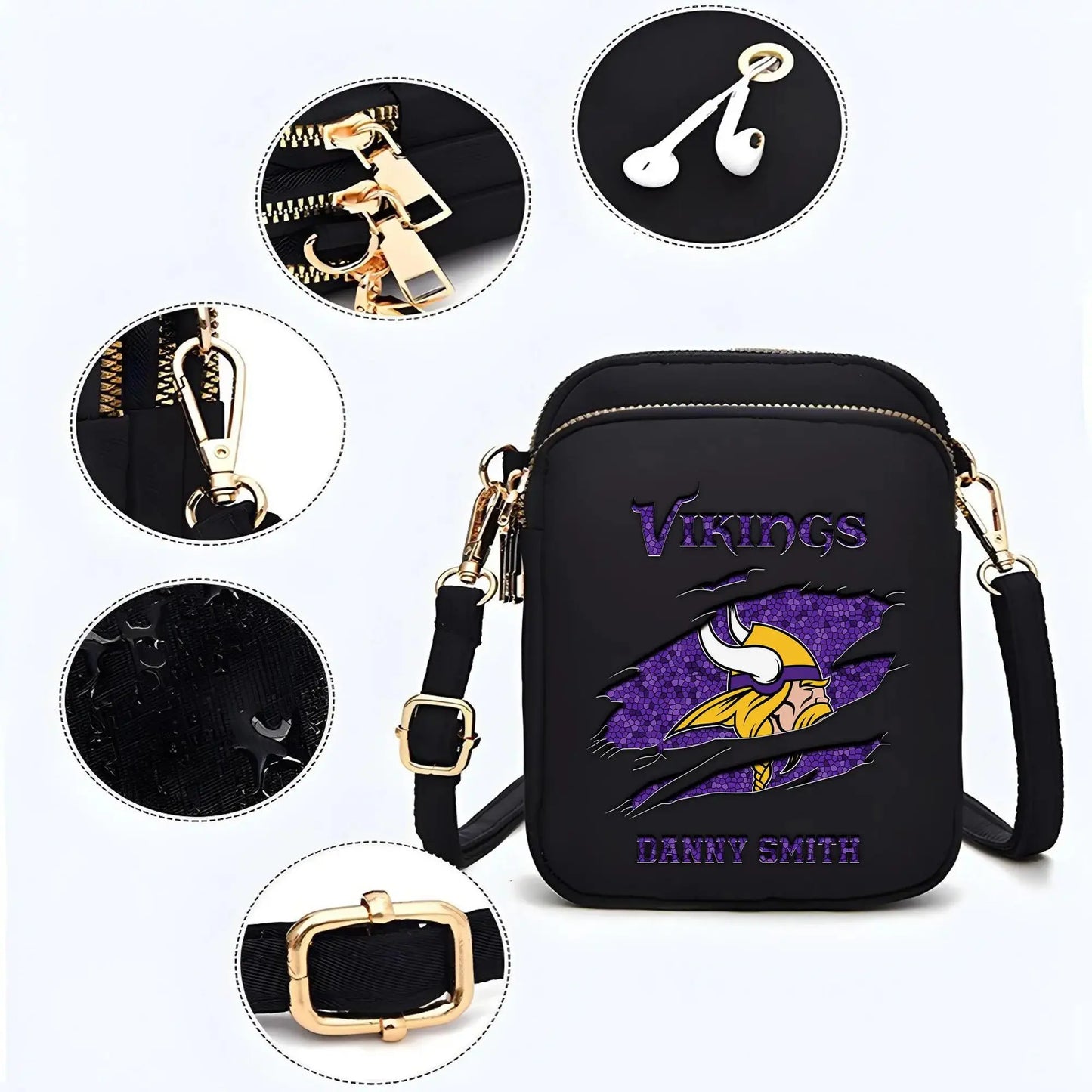 Minnesota Vikings Mini Crossbody Bag for Women New Trending 2025 AZBT2DMCB000071
