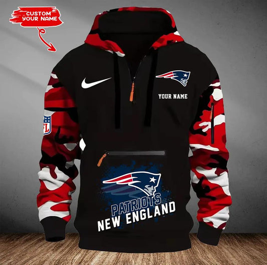 New England Patriots Camouflage Hooded Sweatshirt HA53