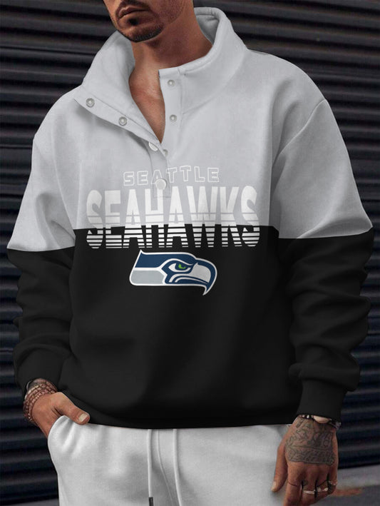 Seattle Seahawks Casual Colorful Stand Collar Sweatshirt AZBTSCSW000550