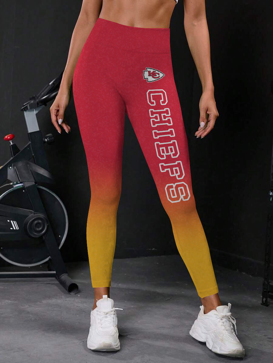 Kansas City Chiefs High Waist Push Up Printed Leggings (2)