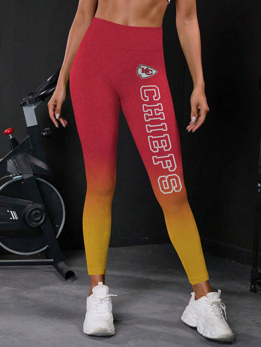 Kansas City Chiefs High Waist Push Up Printed Leggings (2)
