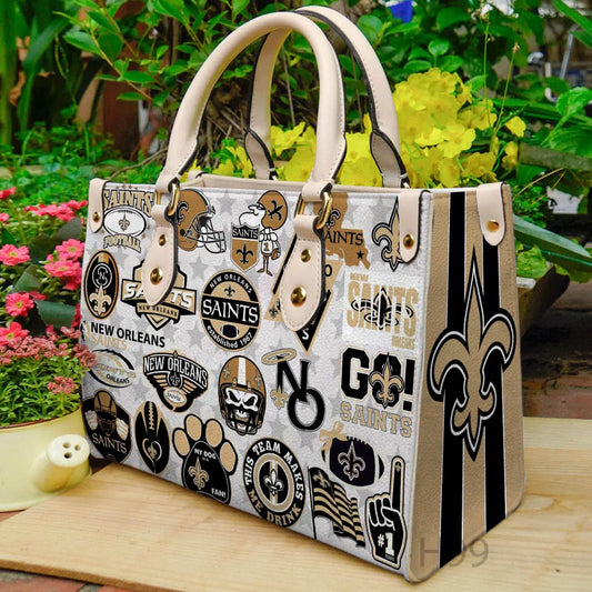 New Orleans Saints Leather Hand Bag BBLTHB668