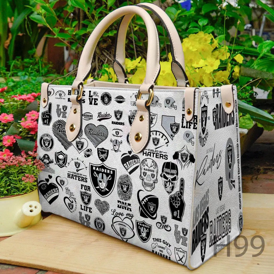 Las Vegas Raiders Leather Hand Bag BBLTHB649