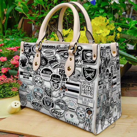Las Vegas Raiders Leather Hand Bag BBLTHB648