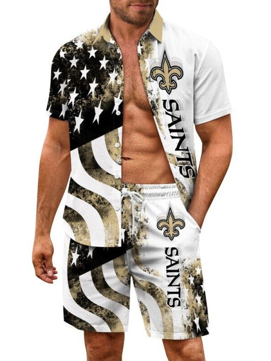 New Orleans Saints Combo Hawaiian Shirt and Shorts AZBTHWSS000243