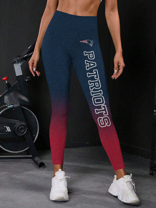 New England Patriots High Waist Push Up Printed Leggings (2)