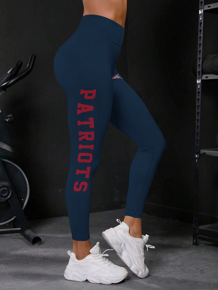 New England Patriots  High Waist Push Up Printed Leggings