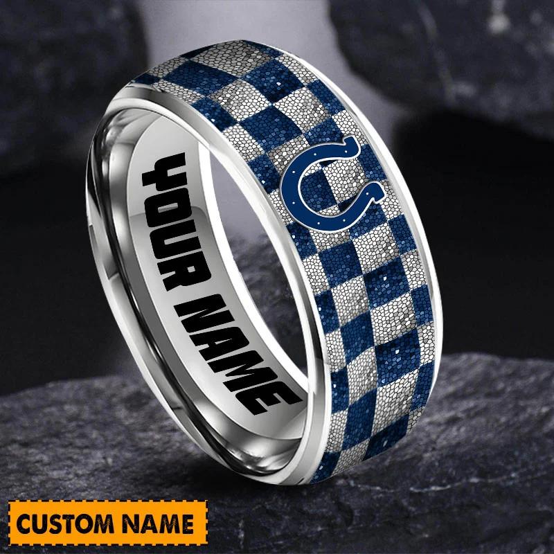 Indianapolis Colts Special Stainless Ring Custom Name AZBTSR000003