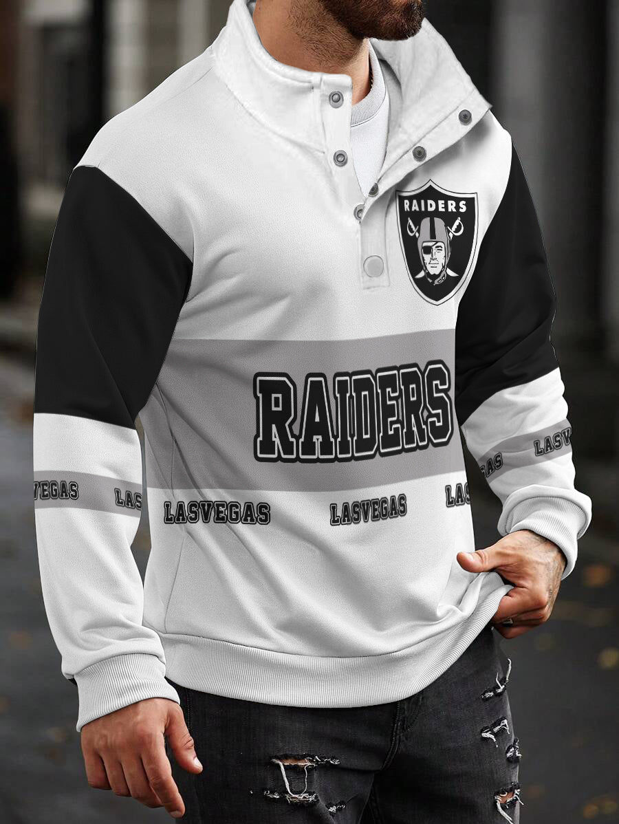 Las Vegas Raiders Casual Colorful Stand Collar Sweatshirt AZBTSCSW000451