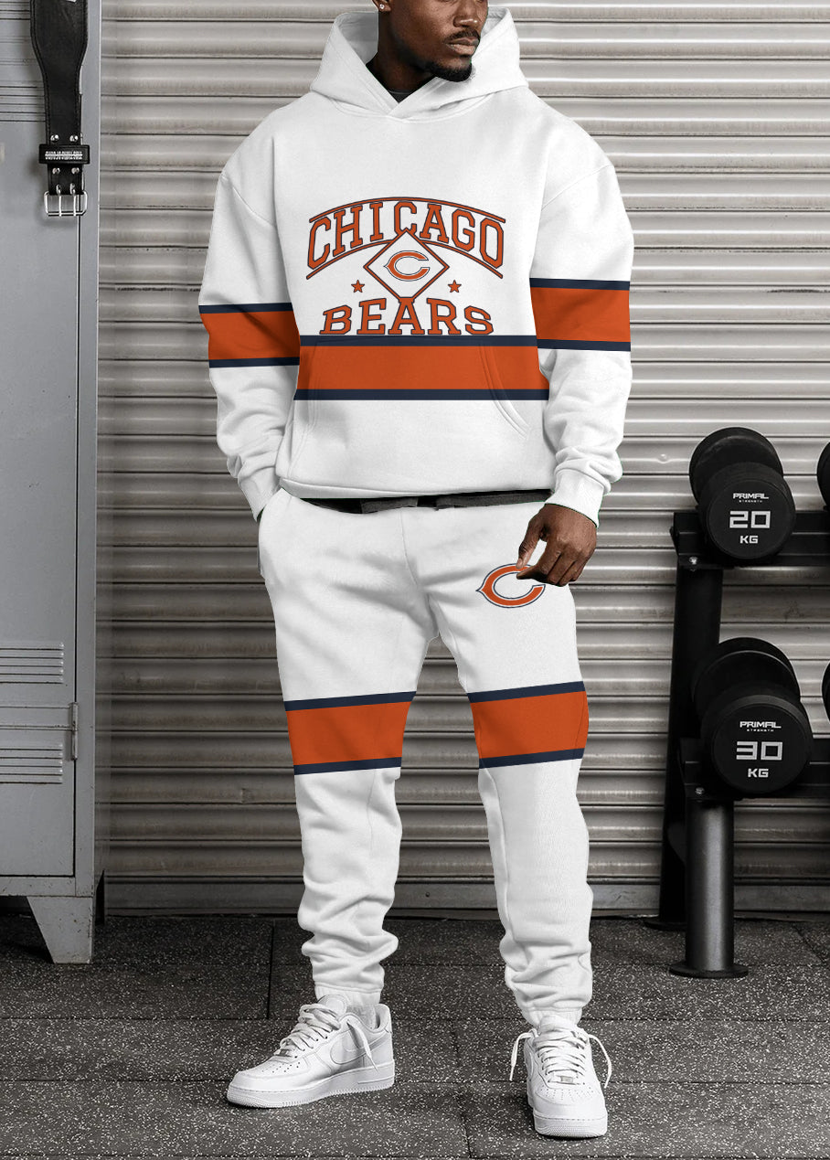 Chicago Bears Combo Pullover Hoodie And Sweatpants AZBTPHSP000055