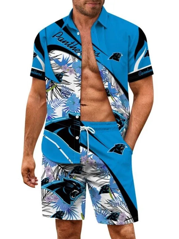 Carolina Panthers Combo Hawaiian Shirt and Shorts AZBTHWSS000228