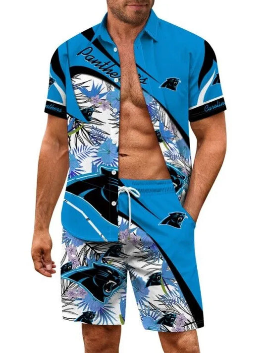 Carolina Panthers Combo Hawaiian Shirt and Shorts AZBTHWSS000228