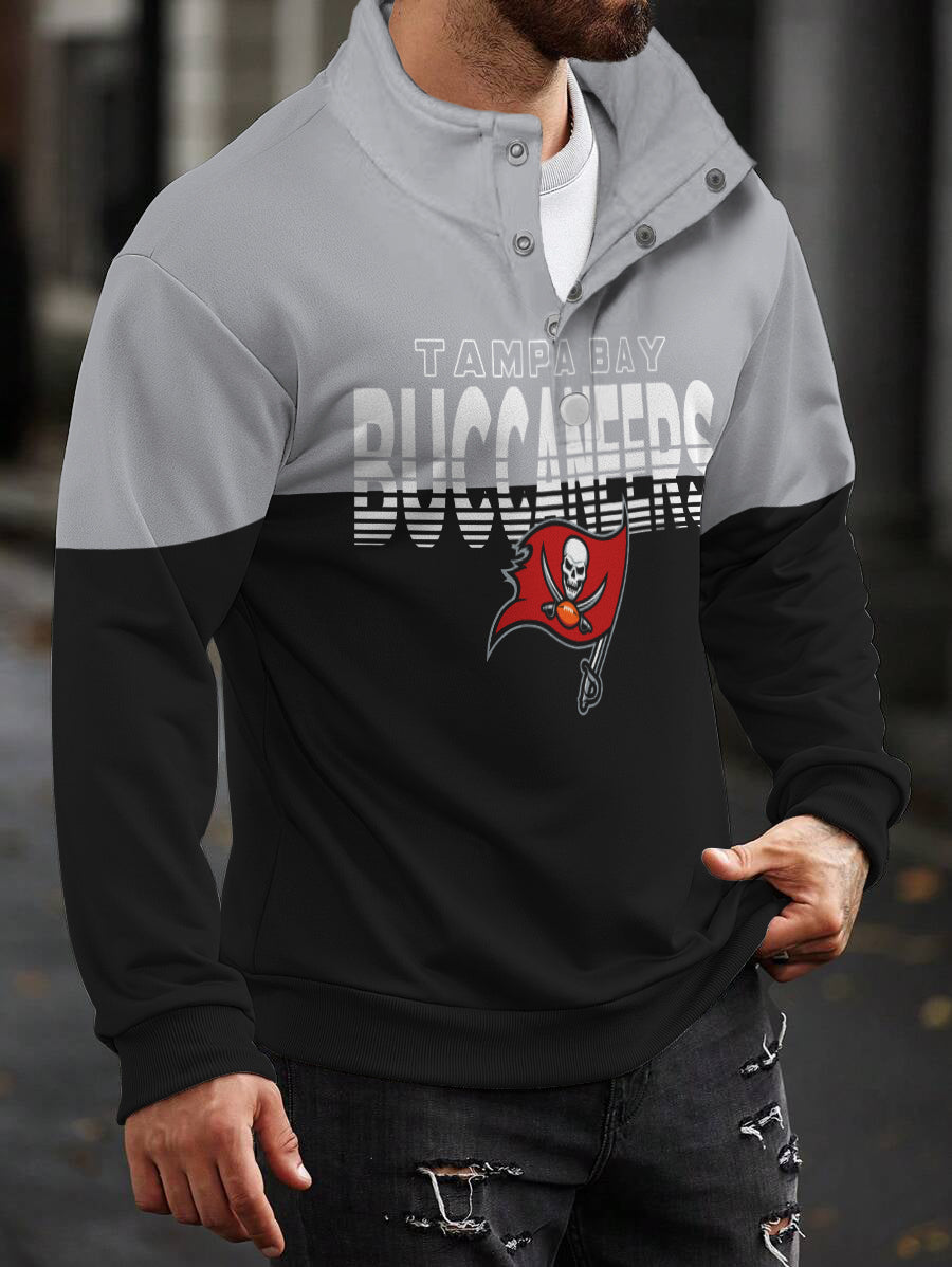 Tampa Bay Buccaneers Casual Colorful Stand Collar Sweatshirt AZBTSCSW000476