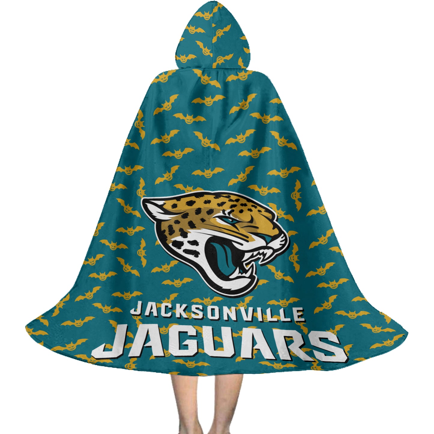 Jacksonville Jaguars Halloween Bats Limited Edition All-Over Print Halloween Cloak