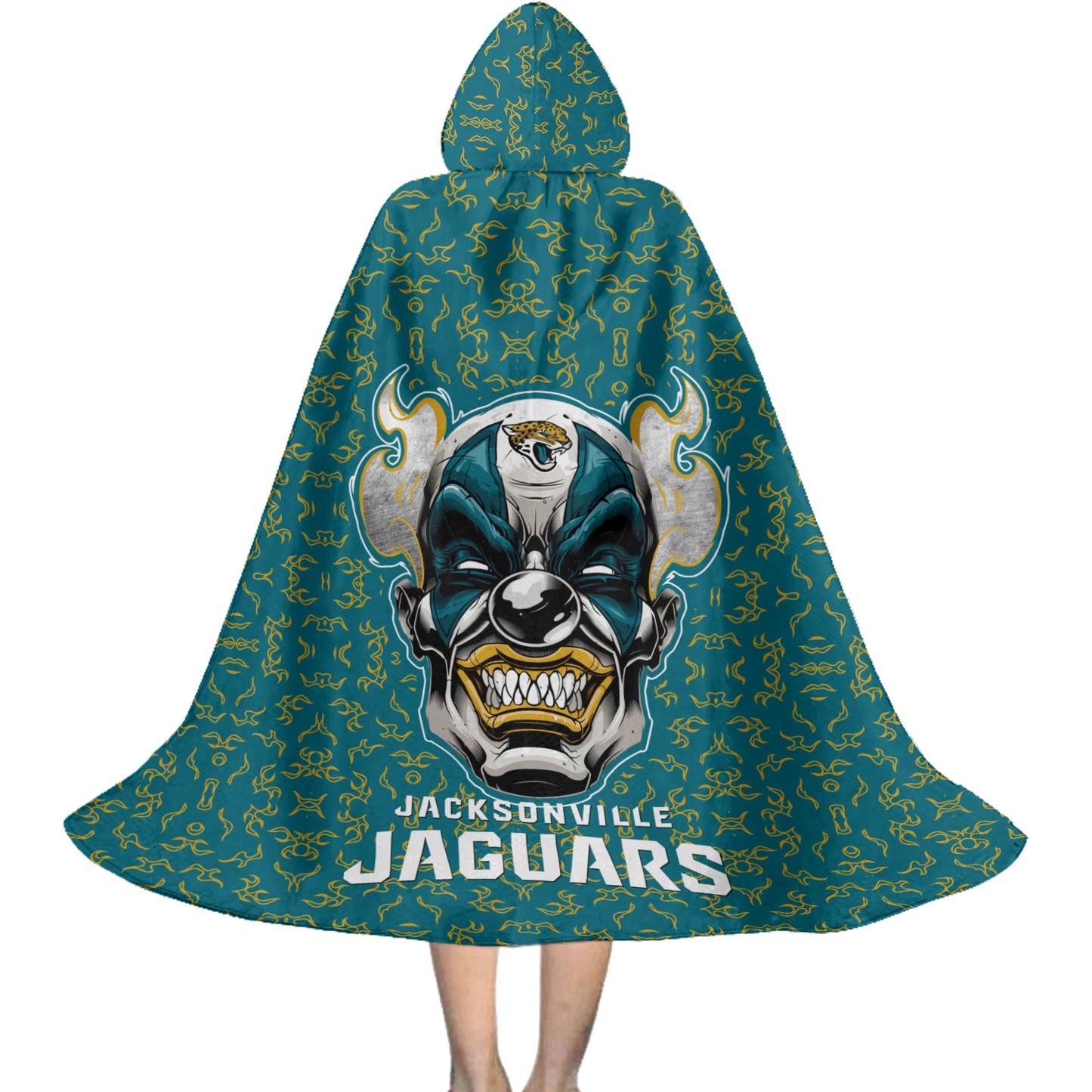 Jacksonville Jaguars Halloween Clown Limited Edition All-Over Print Halloween Cloak