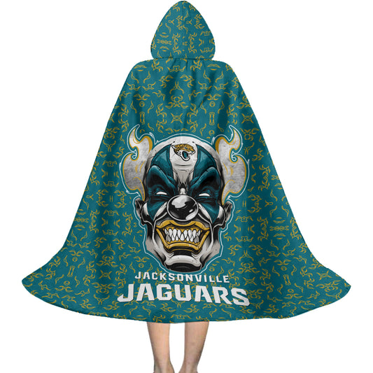Jacksonville Jaguars Halloween Clown Limited Edition All-Over Print Halloween Cloak