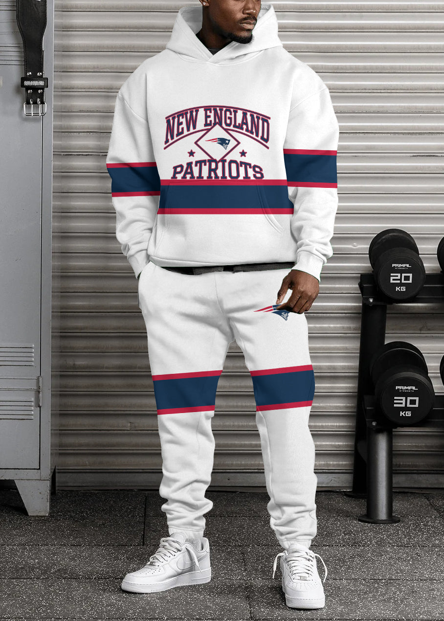 New England Patriots Combo Pullover Hoodie And Sweatpants AZBTPHSP000482