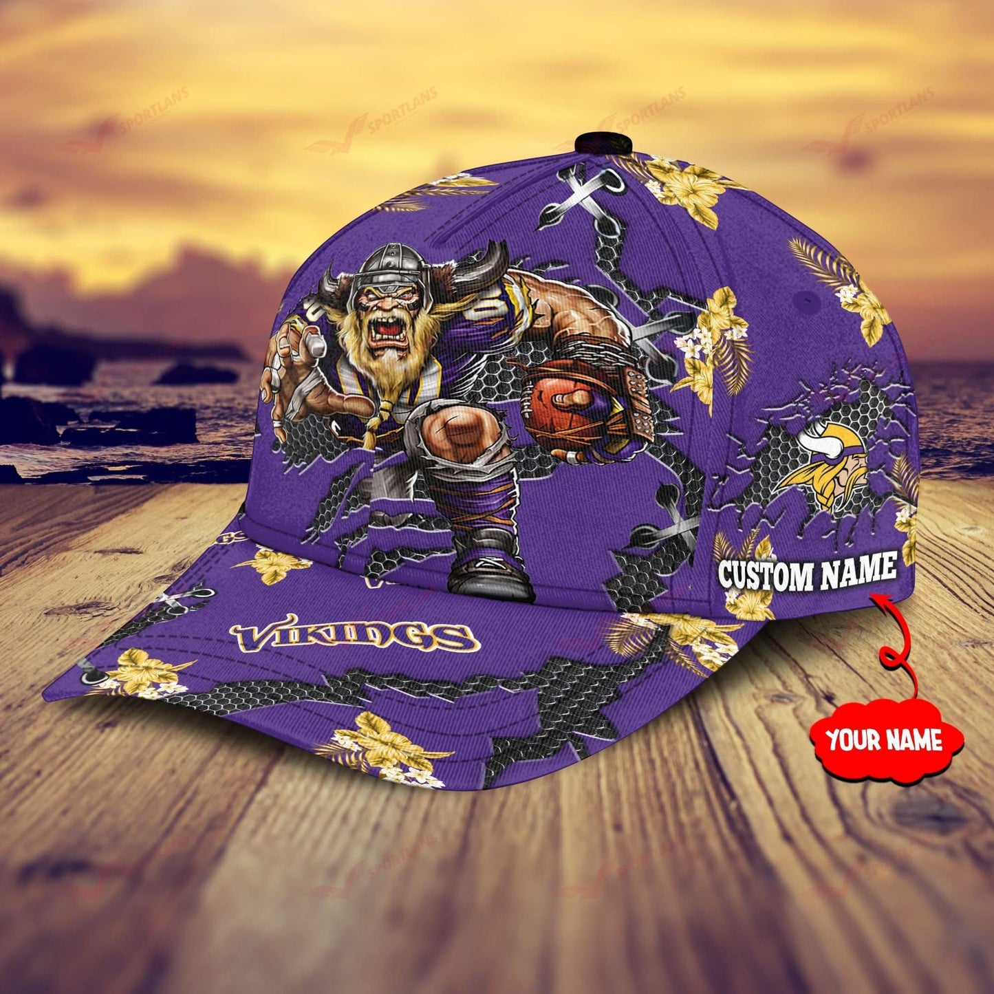 Minnesota Vikings Personalized Classic Cap BB616