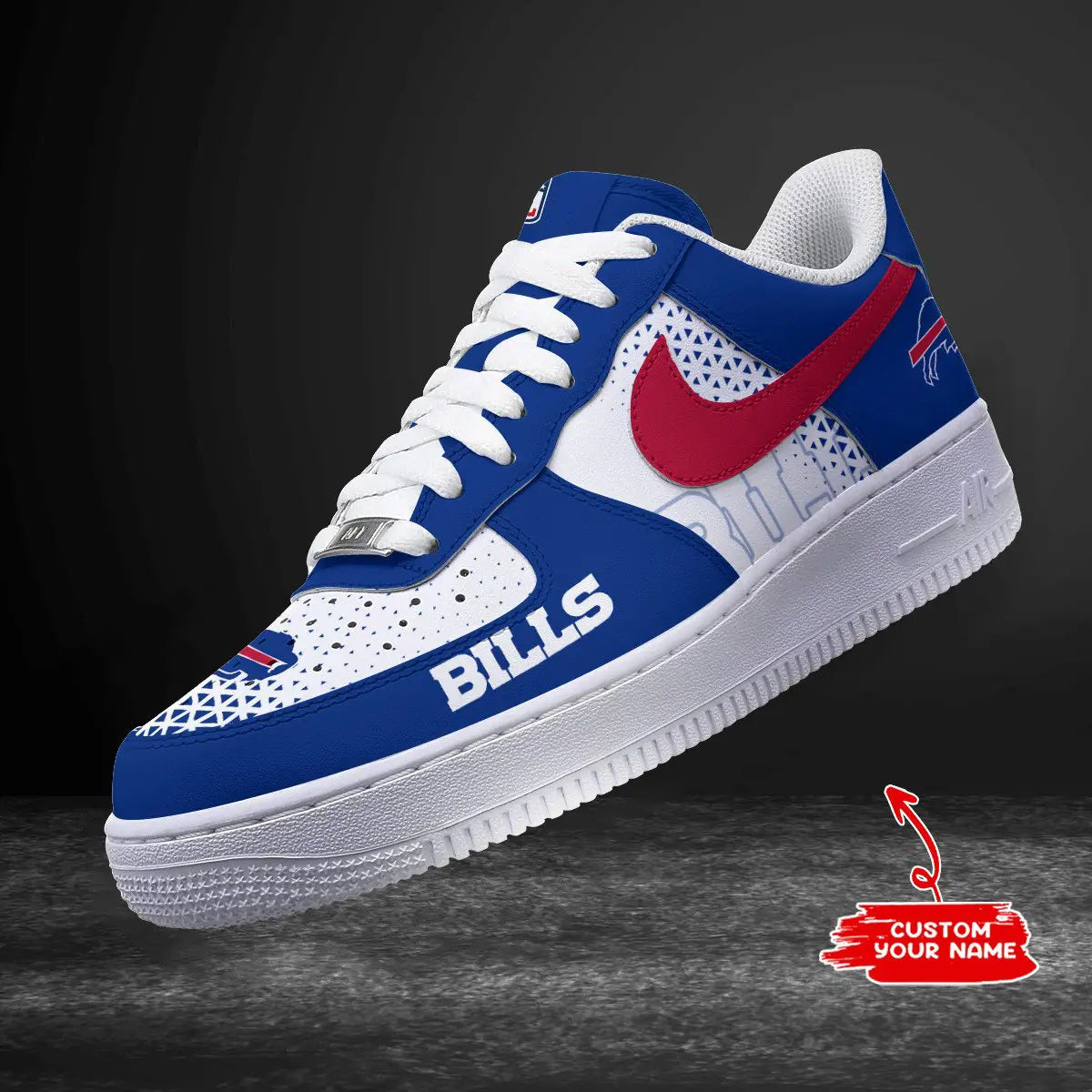Buffalo Bills Personalized AF1-1 Logo Pattern Sneakers AZBTAF1000198