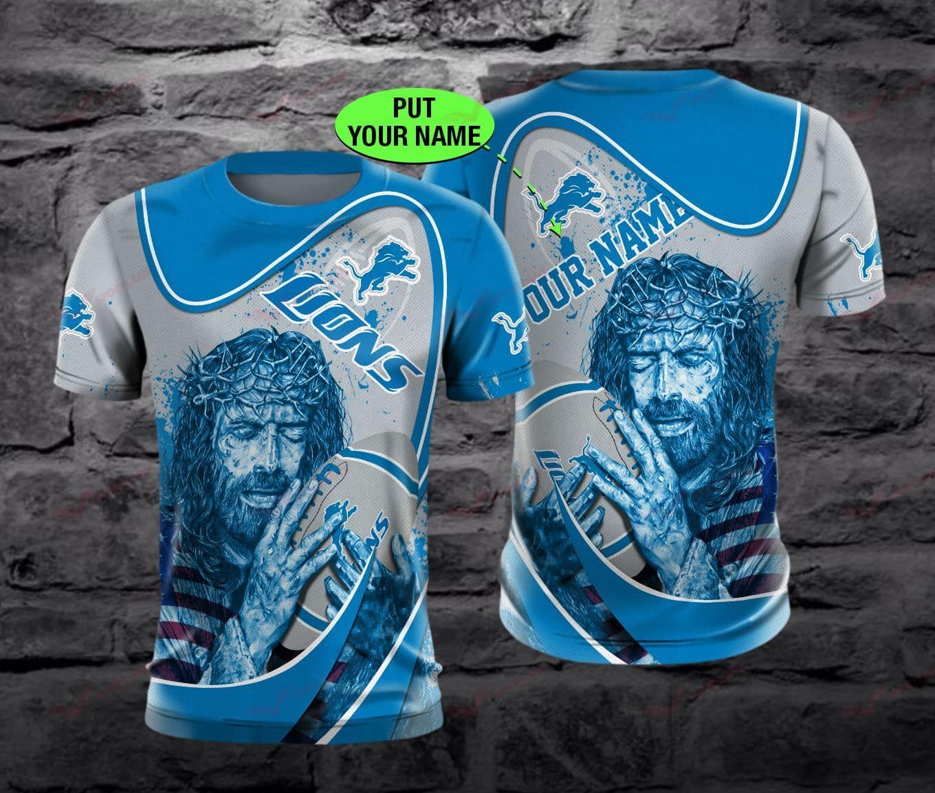 Detroit Lions Personalized All Over Printed BB643