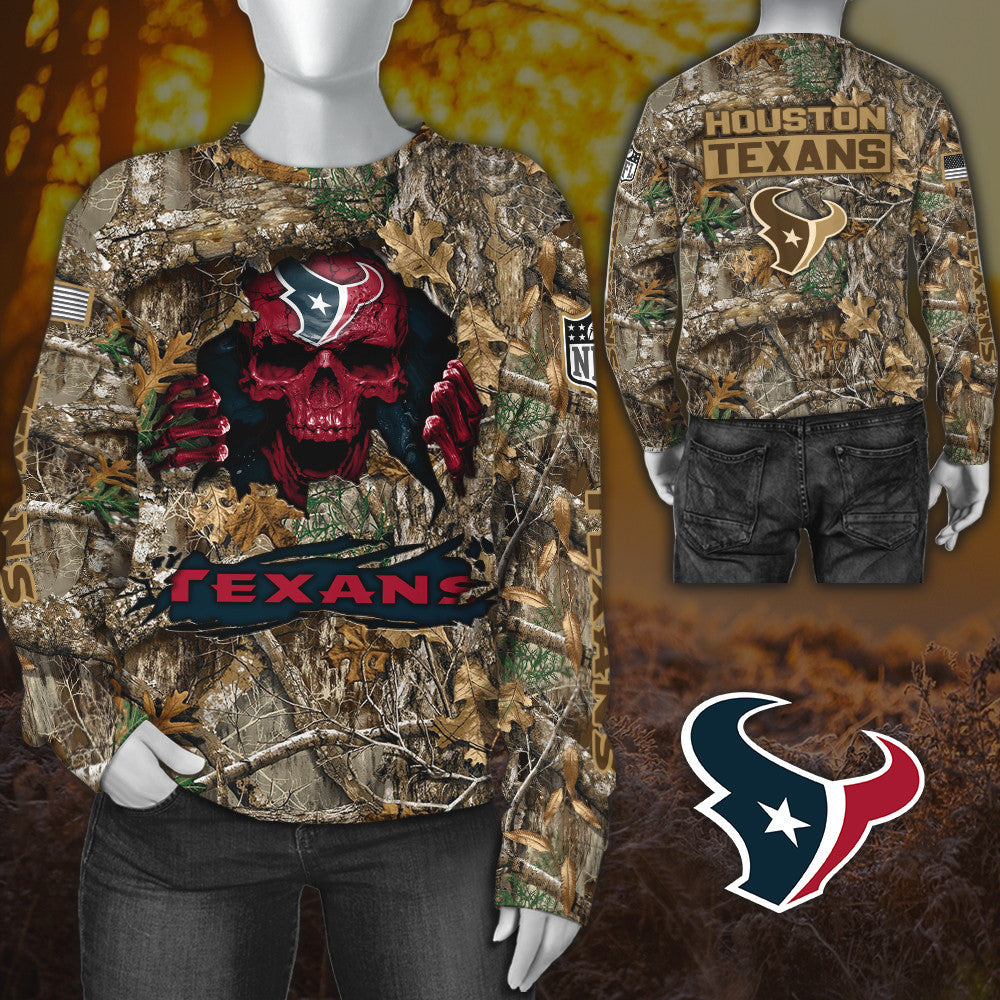 Houston Texans All Over Printed T-shirt Sweatshirt Hoodie AZCHD804