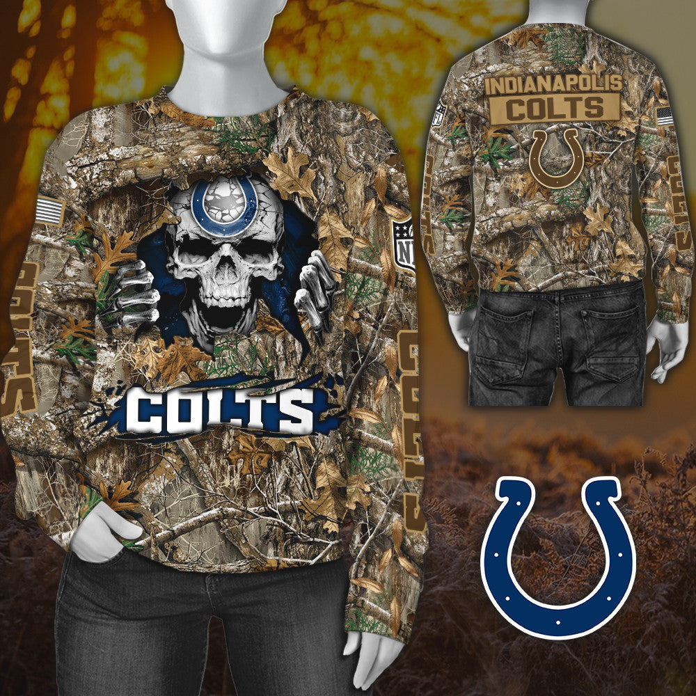 Indianapolis Colts All Over Printed T-shirt Sweatshirt Hoodie AZCHD805