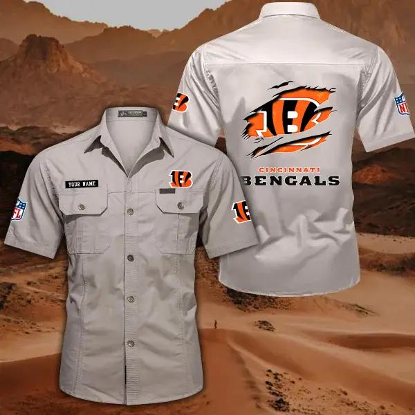 Cincinnati Bengals Men’s Short Sleeve Cargo Shirts New 2025 AZBT2DCGS000007