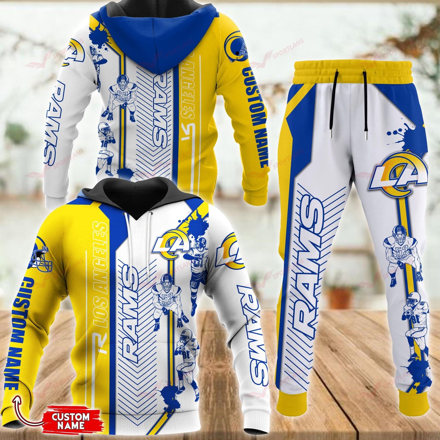Los Angeles Rams Personalized Hoodie and Joggers BB619
