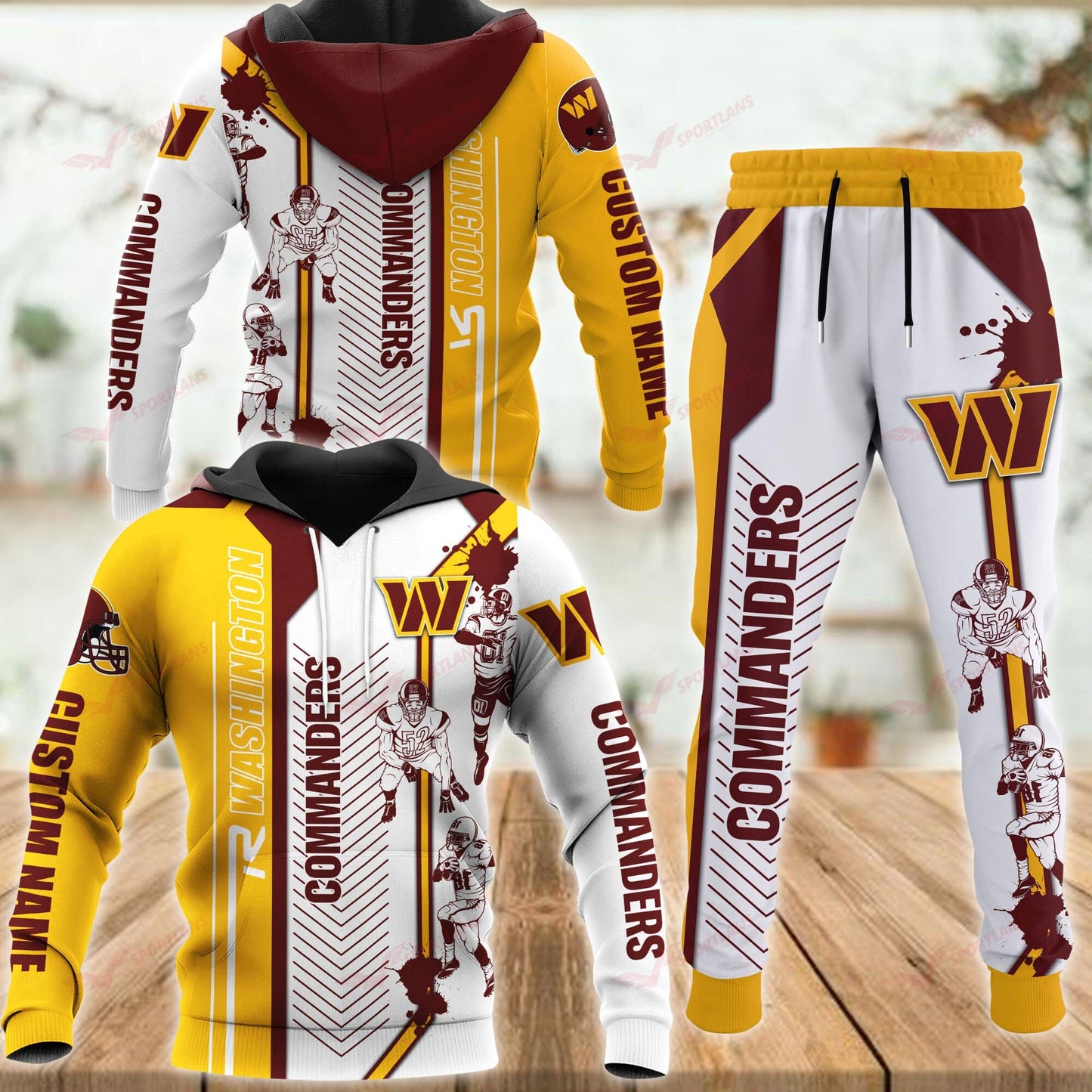 Washington Commanders Personalized Hoodie and Joggers BB632