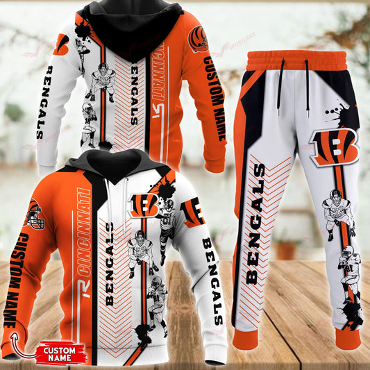Cincinnati Bengals Personalized Hoodie and Joggers BB607