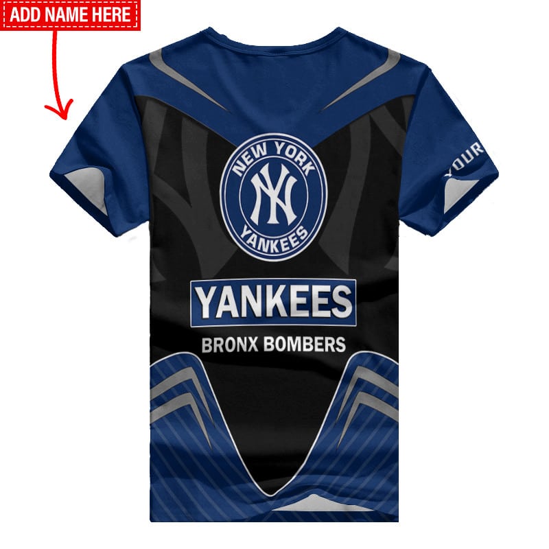 New York Yankees Personalized Summer V-neck Women T-shirt BG375