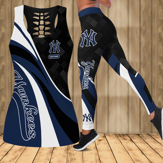 New York Yankees Personalized Leggings And Tank Top BG114