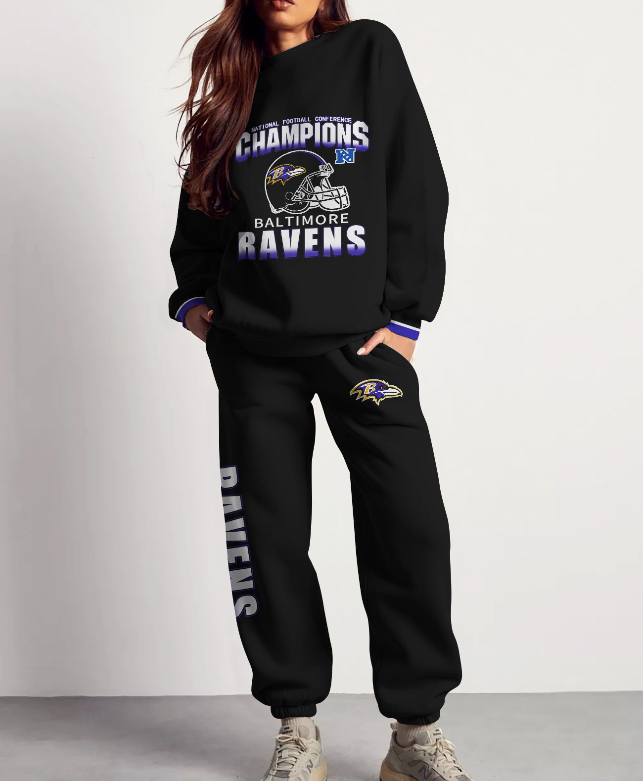 Baltimore Ravens Combo 3D Sweatsuit and Sweatpants Unisex CBSP217