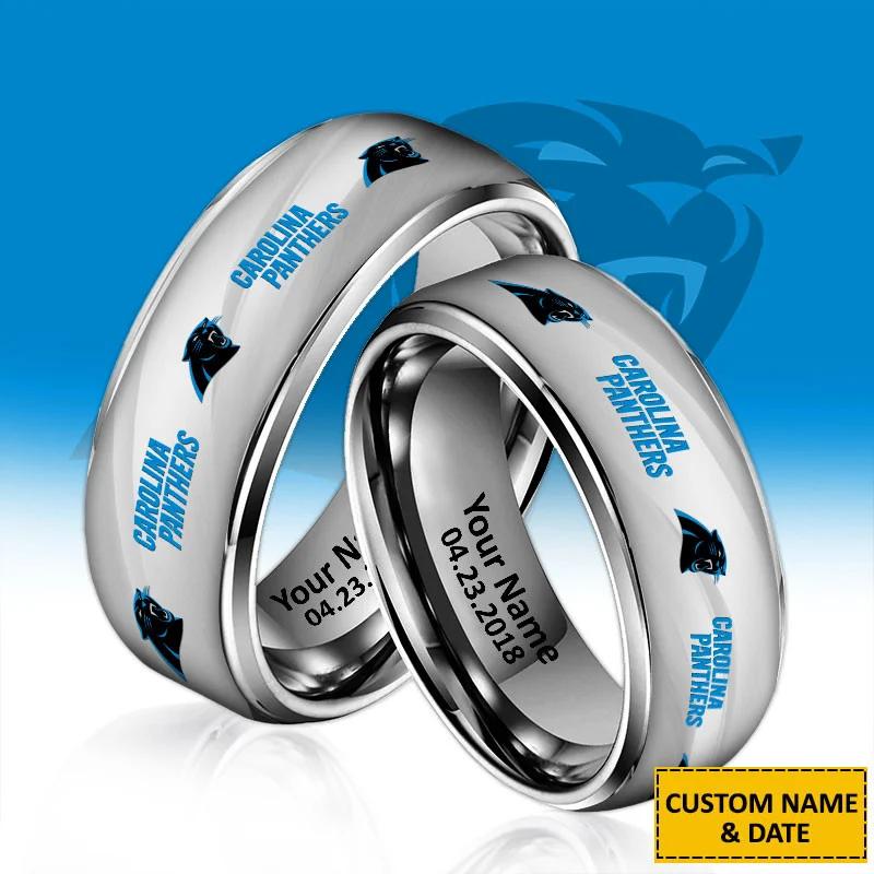 Carolina Panthers Special Stainless Ring Custom Name AZBTSR000048