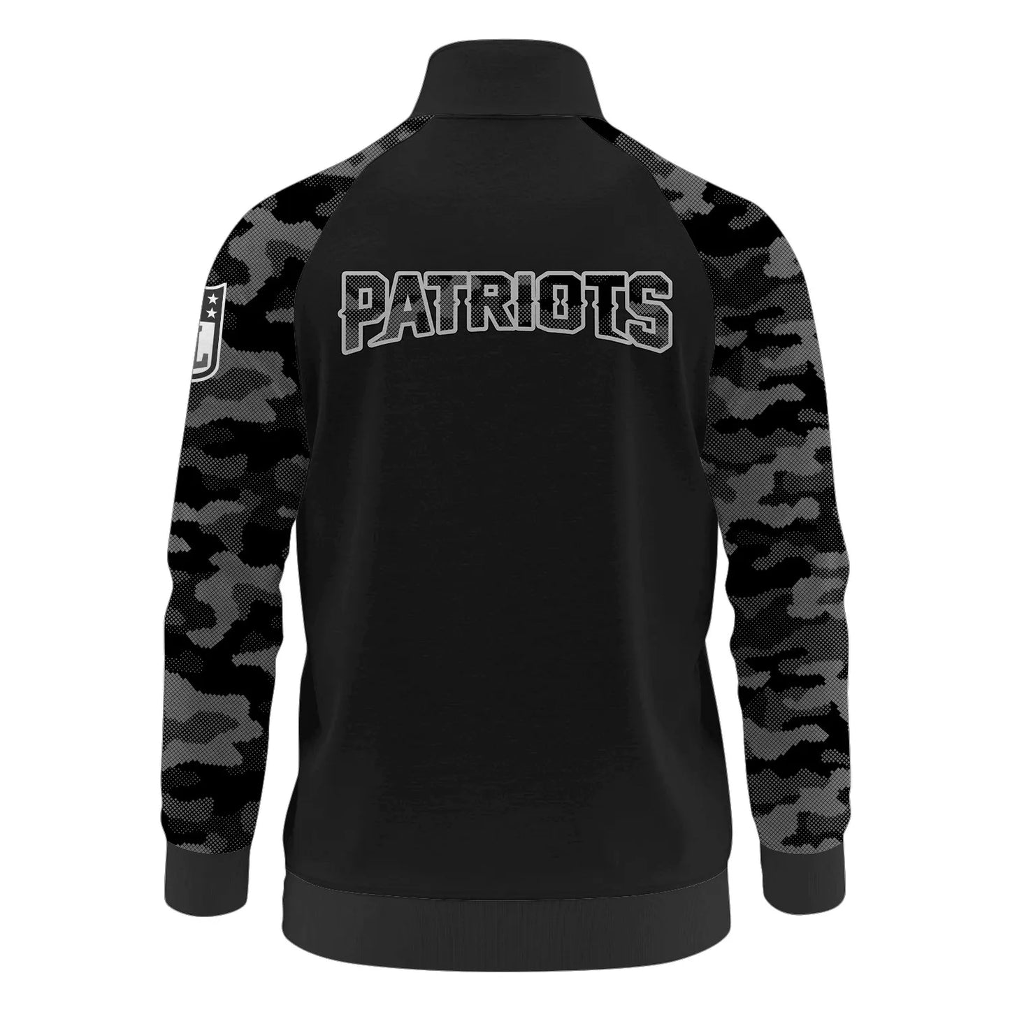 New England Patriots Premium Unisex Camo Stand Collar Jacket AZBTSCJK000021
