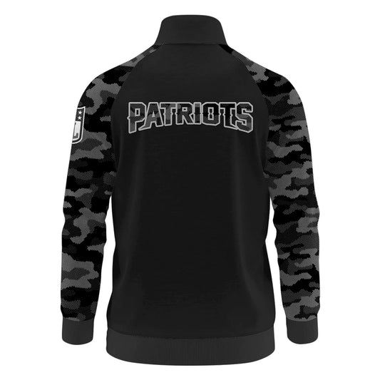 New England Patriots Premium Unisex Camo Stand Collar Jacket AZBTSCJK000021