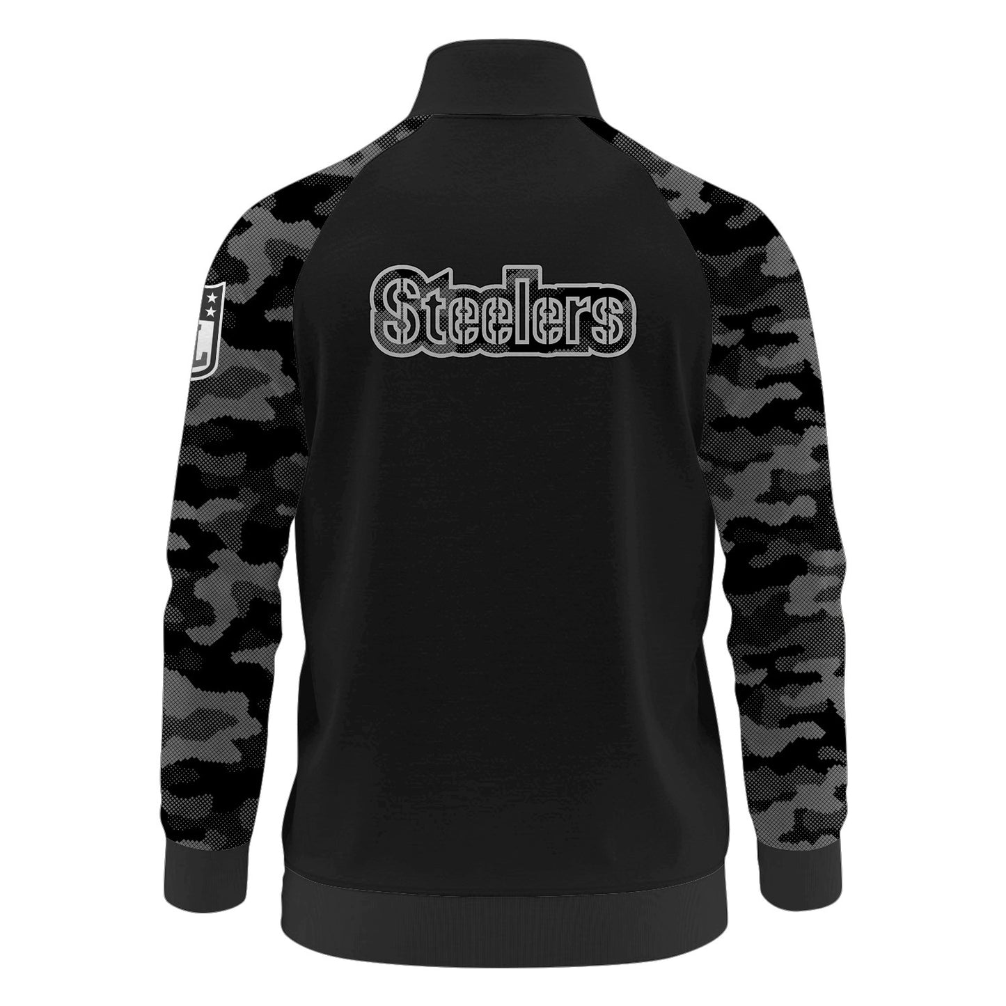 Pittsburgh Steelers Premium Unisex Camo Stand Collar Jacket AZBTSCJK000023