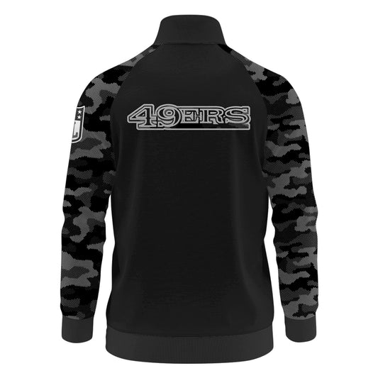 San Francisco 49ers Premium Unisex Camo Stand Collar Jacket AZBTSCJK000024