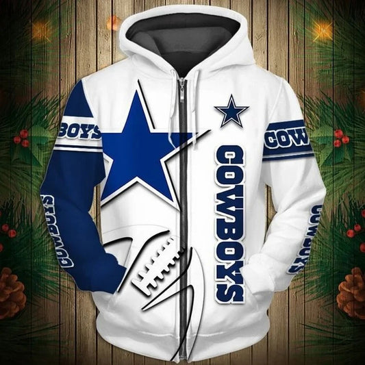 Dallas Cowboys Limited Edition All Over Print Zip Up Hoodie NA0019