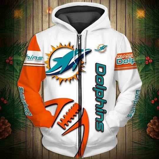 Miami Dolphins Limited Edition All Over Print Zip Up Hoodie NA0027