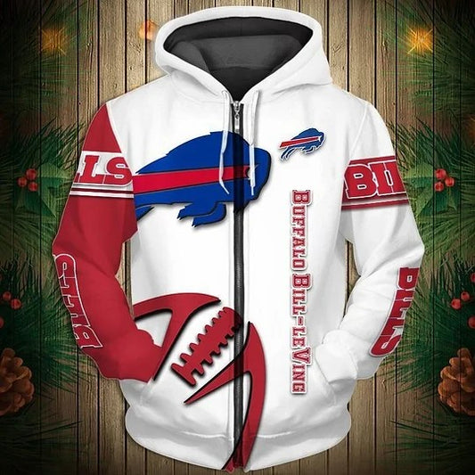 Buffalo Bills Limited Edition All Over Print Zip Up Hoodie NA0028