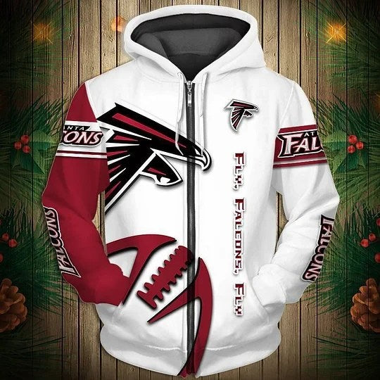 Atlanta Falcons Limited Edition All Over Print Zip Up Hoodie NA0030
