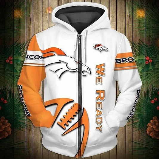 Denver Broncos Limited Edition All Over Print Zip Up Hoodie NA0004