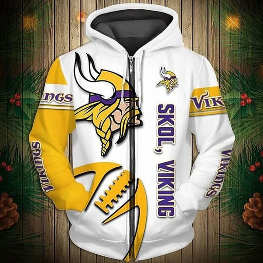 Minnesota Vikings Limited Edition All Over Print Zip Up Hoodie NA0005